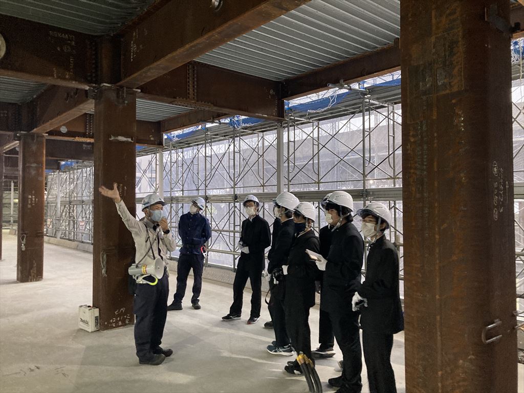 新校舎工事生徒現場見学会が行われました 開成中学校 高等学校 創立150周年記念事業 開成の未来を創る